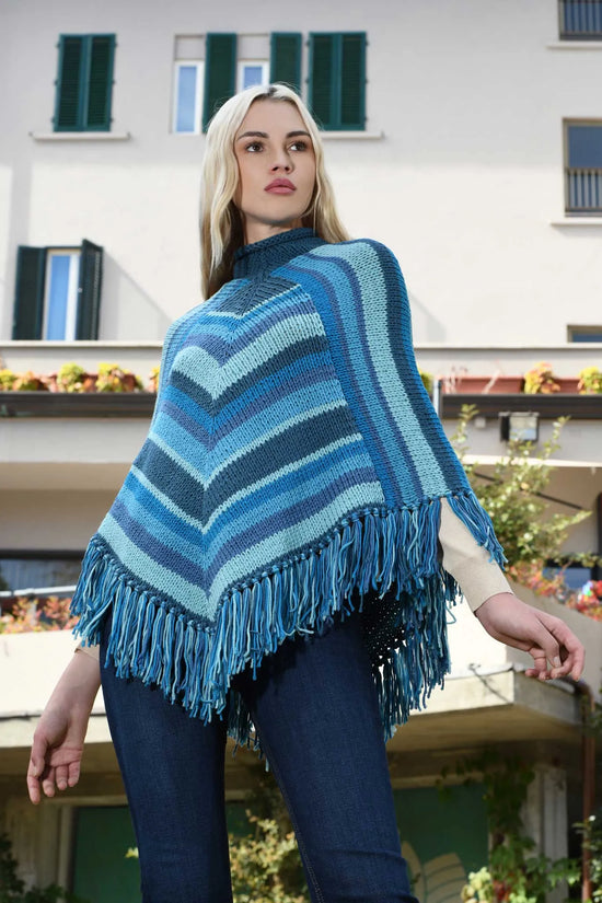 PONCHO WITH FRINGES